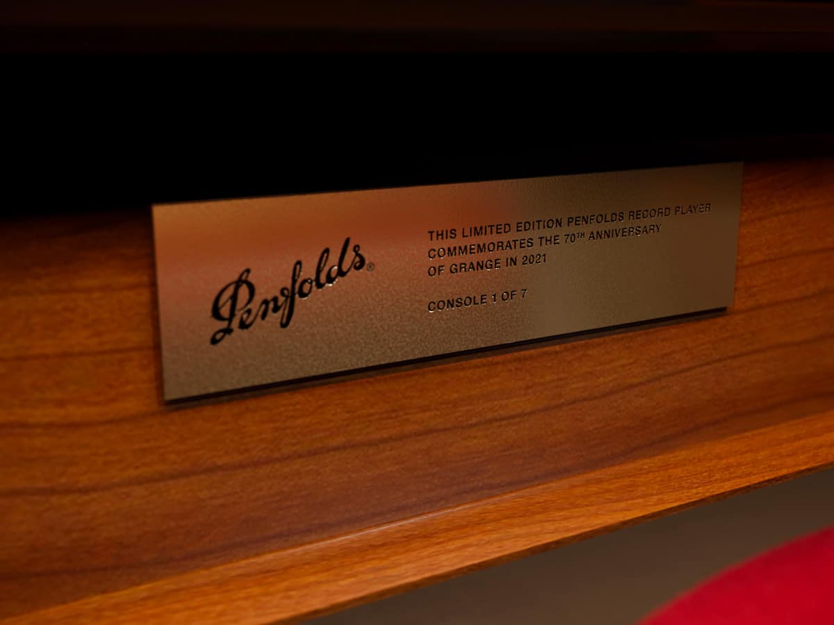 PENFOLDS GRANGE 70TH ANNIVERSARY RECORD PLAYER CONSOLE