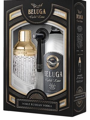 Rượu Vodka Beluga Gold Line Hộp quà Cocktail Shaker - Vodka Beluga Búa
